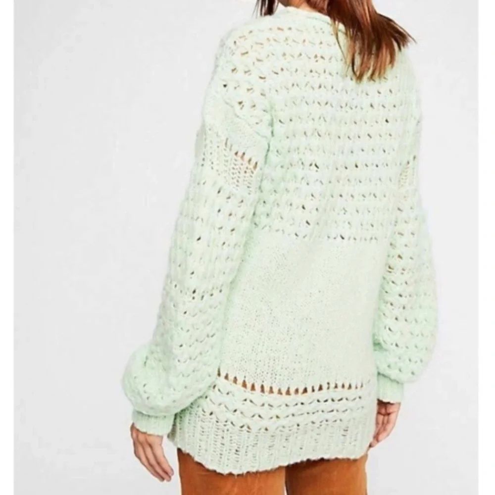 Free People Crashing Waves Sweater in mint - Picture 5 of 6